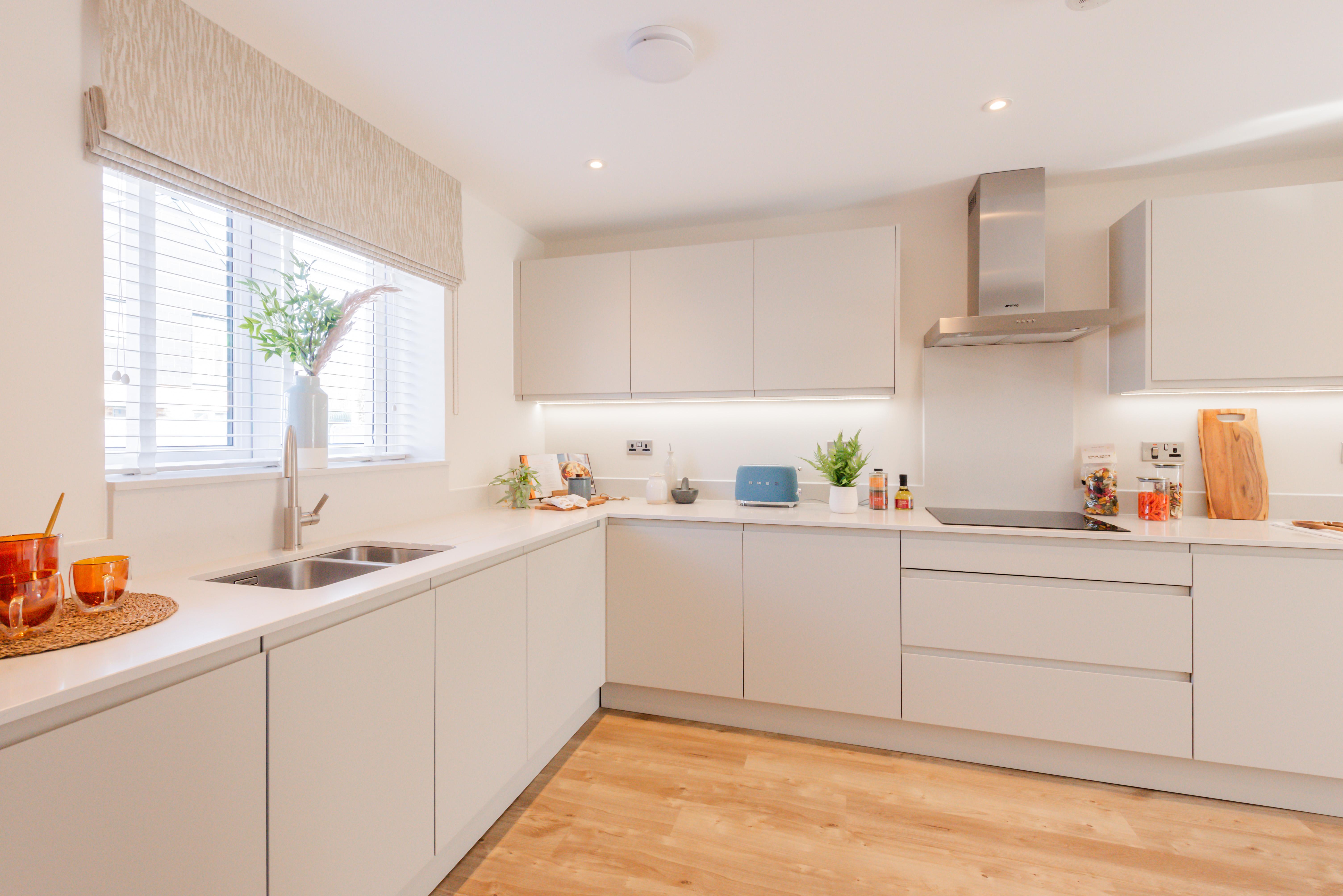 contemporary kitchen of 3 bedroom detached house in Slough