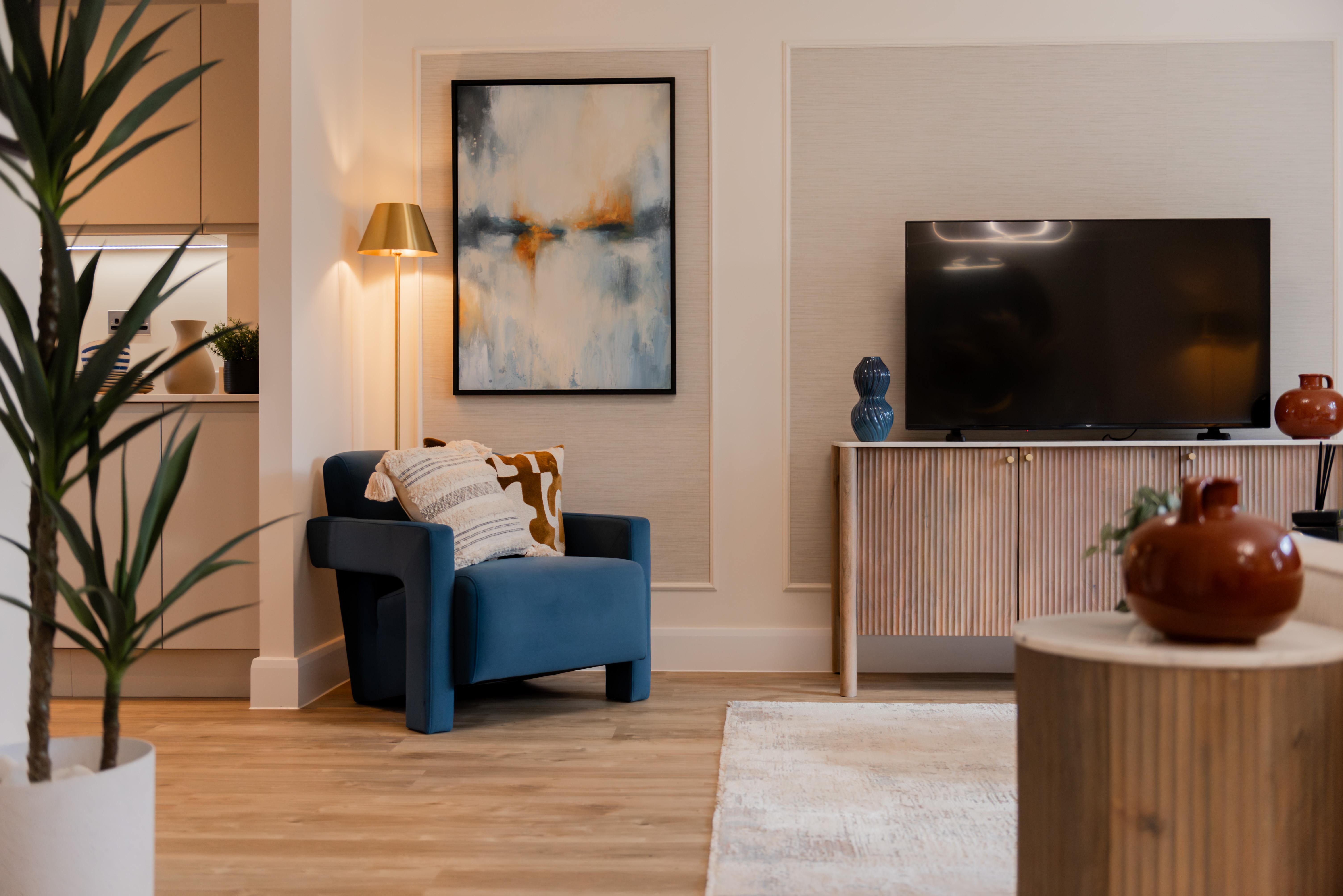 Contemporary lounge of 3 bedroom detached house in Slough