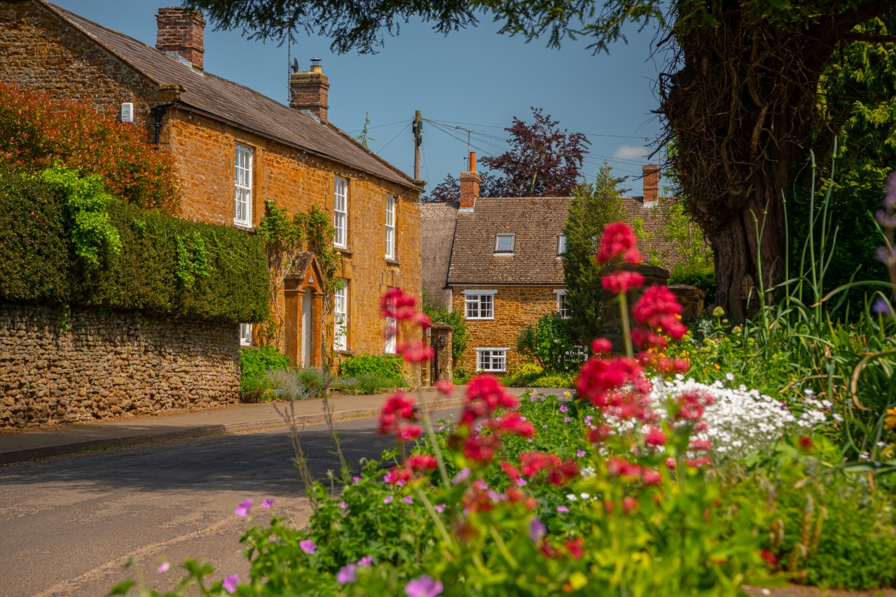 Local cottages in village